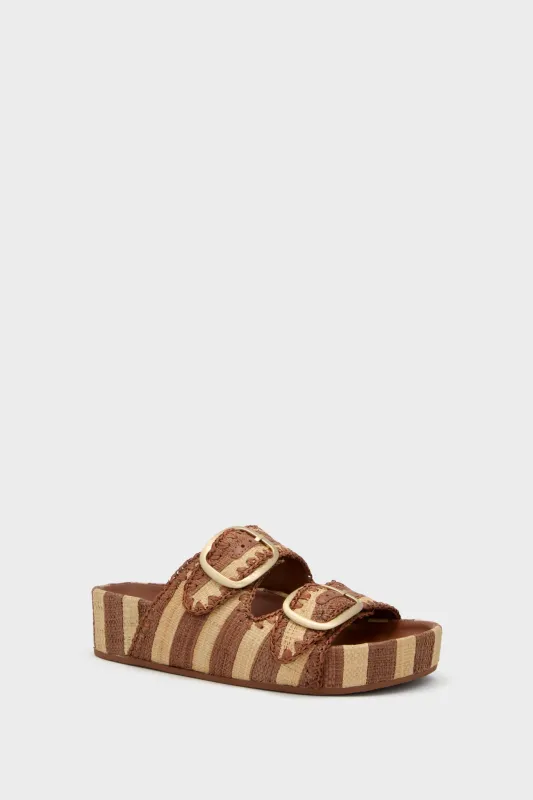 Brown Striped Theo Sandals sold by Tuckernuck