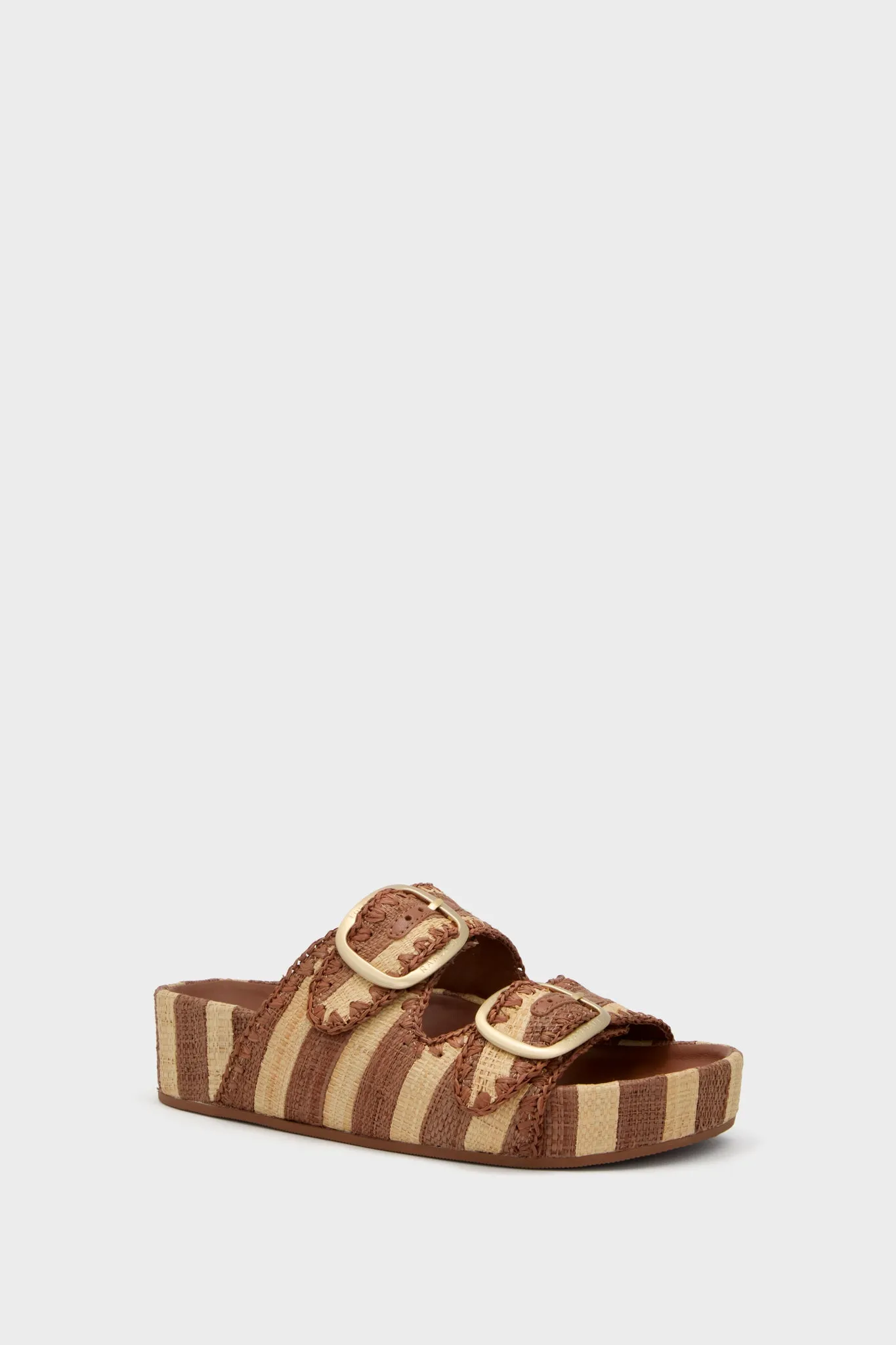 Brown Striped Theo Sandals sold by Tuckernuck