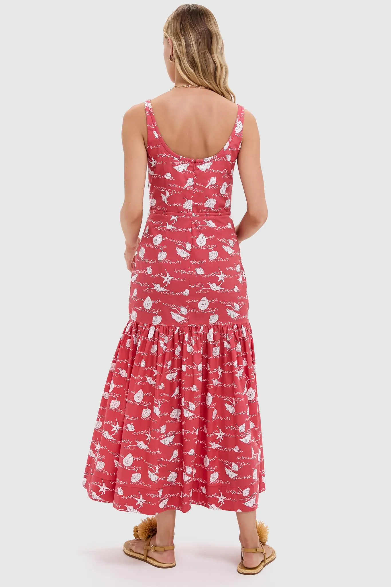 Red Shell Double Drawstring Dress sold by Tuckernuck product image thumbnail 4