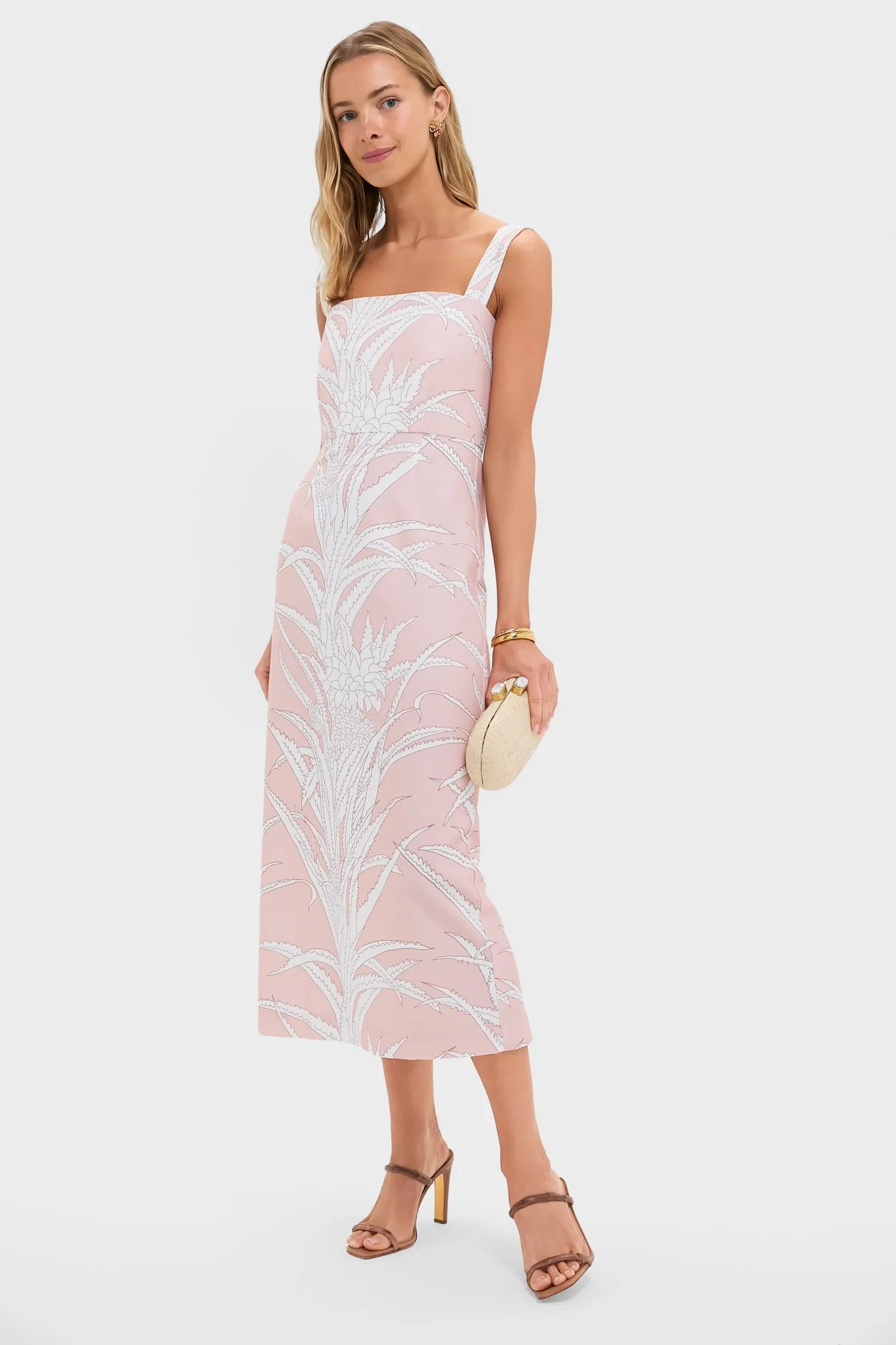 Pink Pineapple Long Slip Dress sold by Tuckernuck product image thumbnail 2
