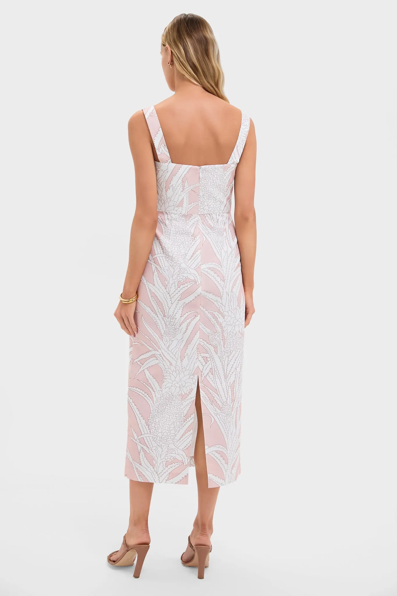 Pink Pineapple Long Slip Dress sold by Tuckernuck product image thumbnail 4