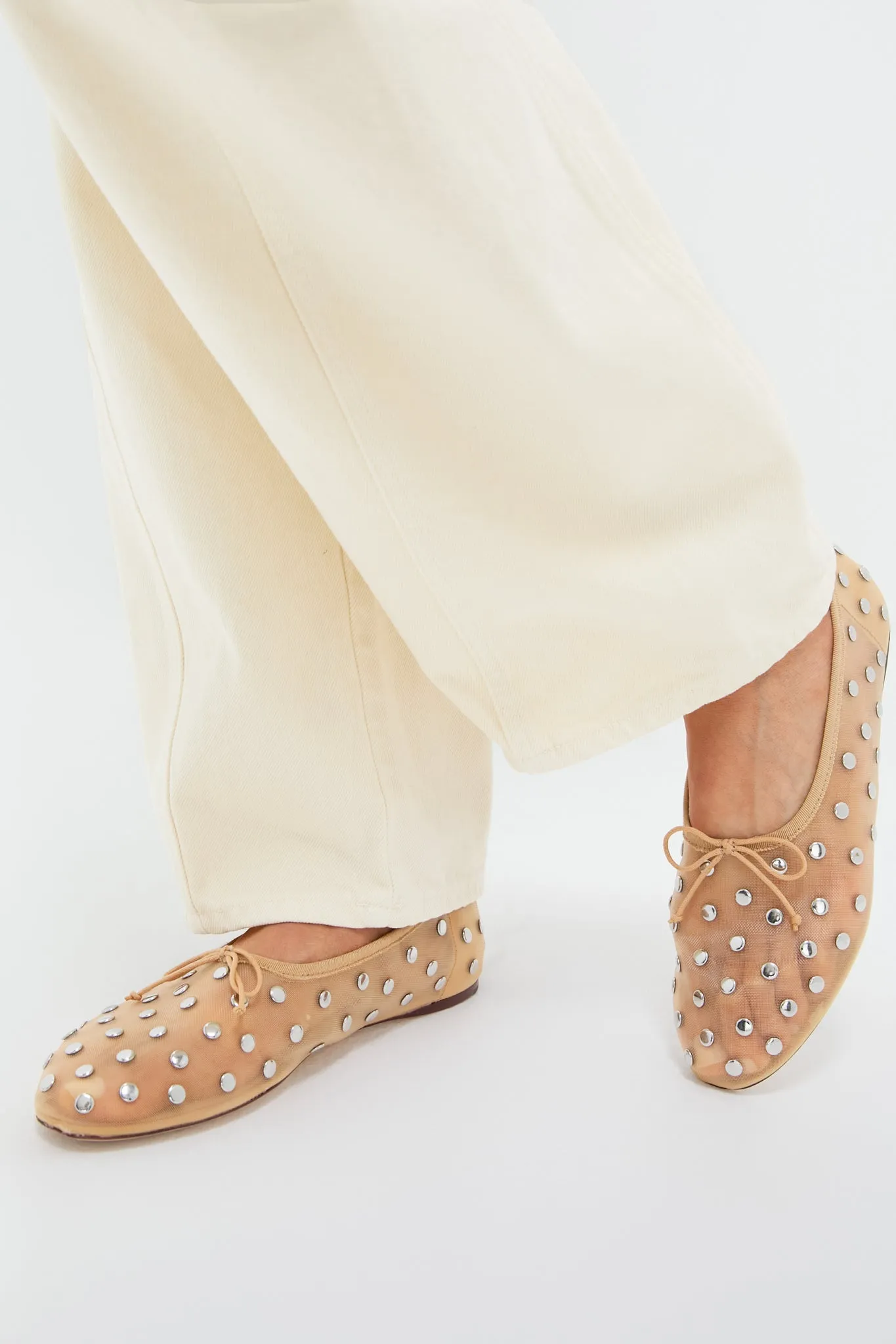 Caramel Mesh With Silver Studs Landon Flats sold by Tuckernuck product image thumbnail 2