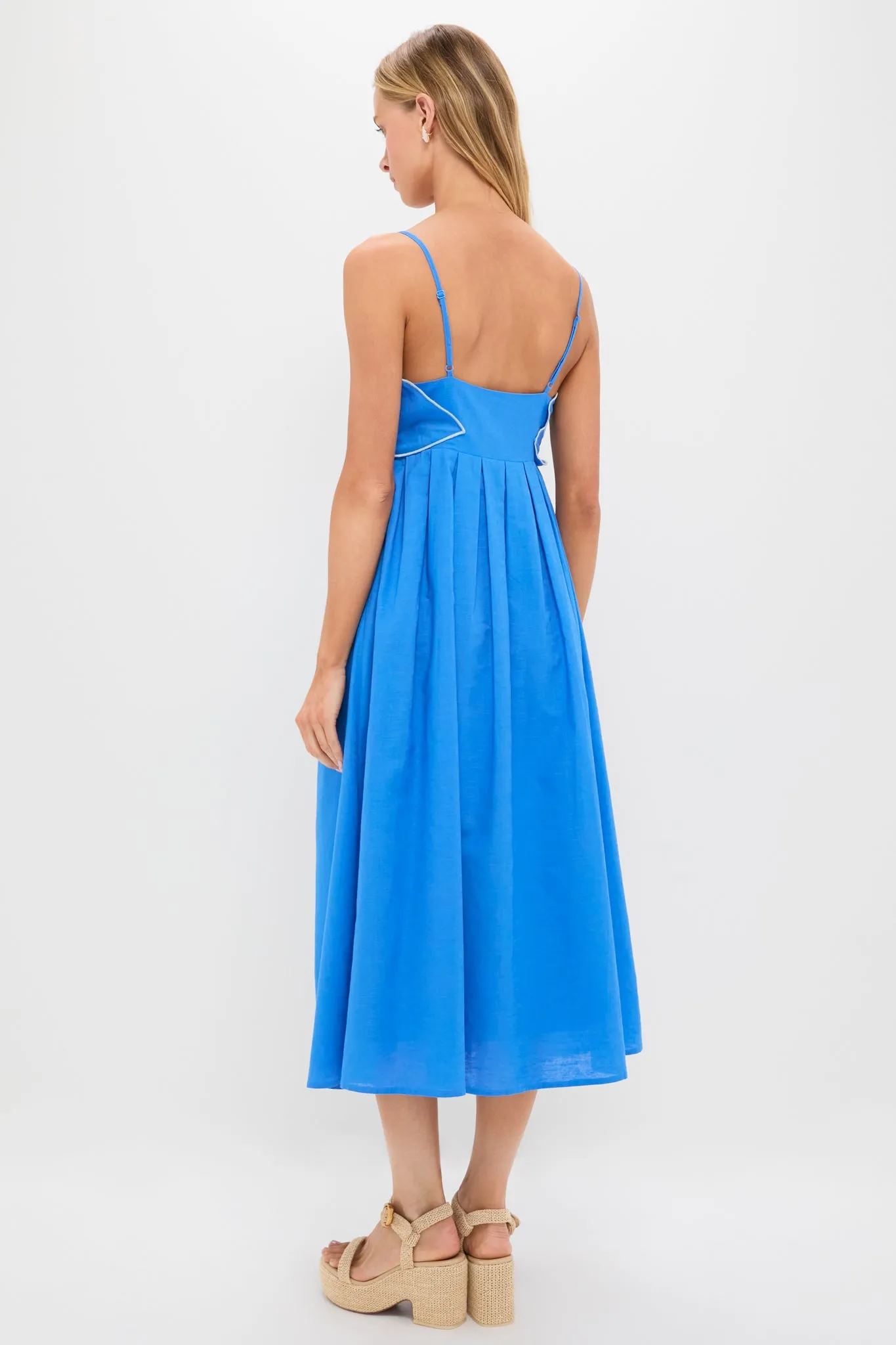 Sea Blue Flower Applique Iris Maxi Dress sold by Tuckernuck product image thumbnail 3