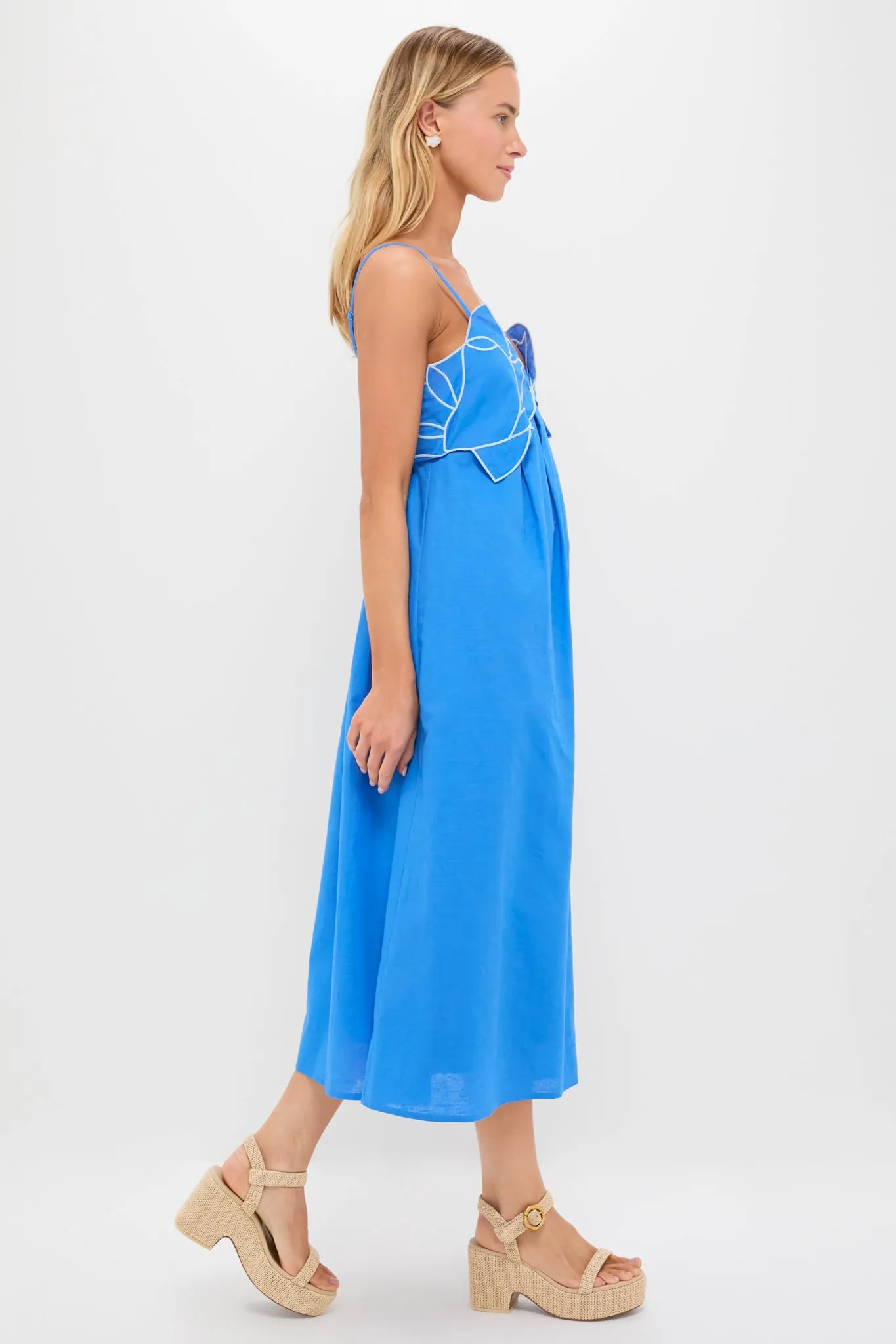 Sea Blue Flower Applique Iris Maxi Dress sold by Tuckernuck product image thumbnail 2