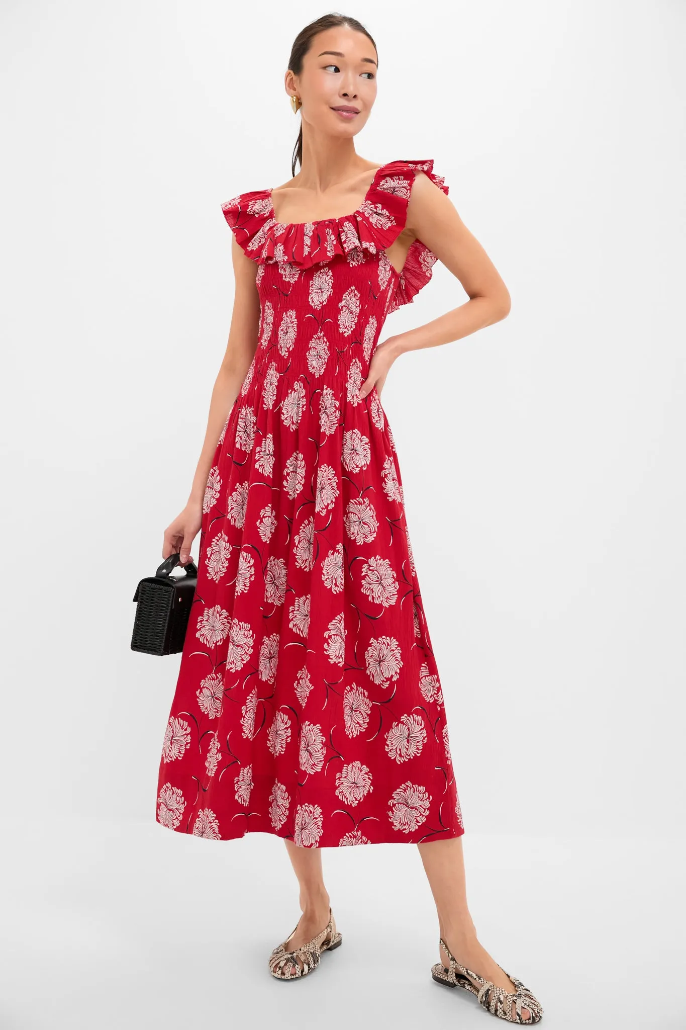 True Red Dancing Floral The Havana Dress sold by Tuckernuck product image thumbnail 2