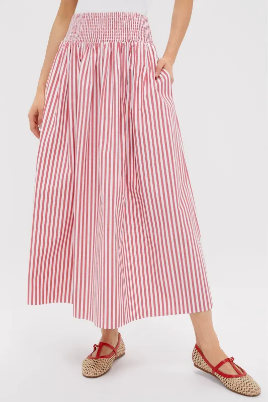 Lipstick Red Noreen Skirt made by SOLID & STRIPED