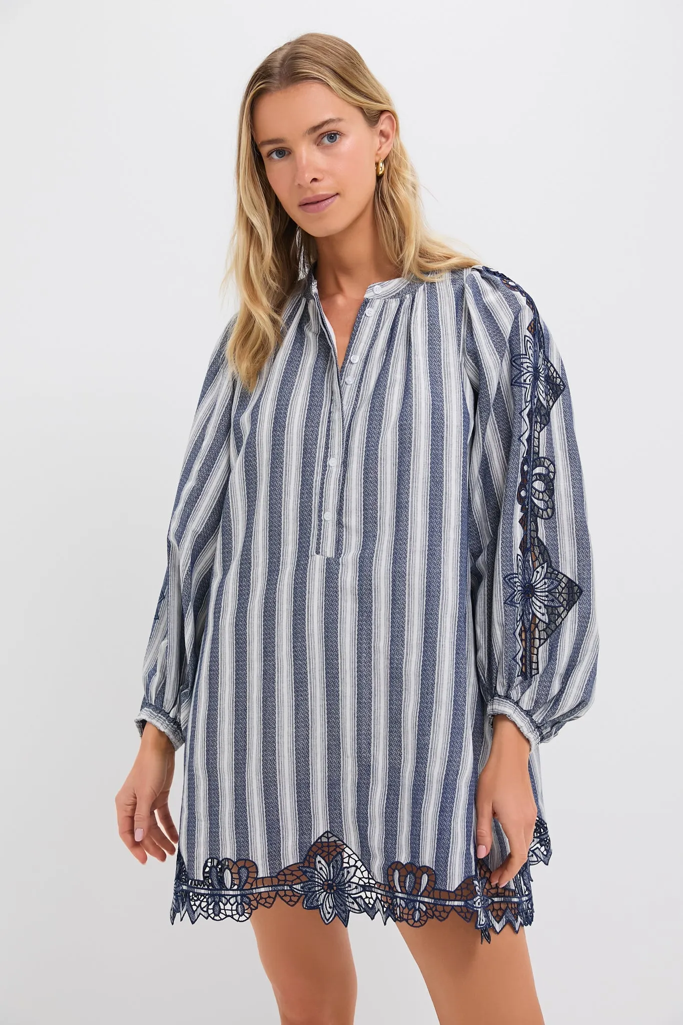 The Navy Stripe Samara Dress sold by Tuckernuck