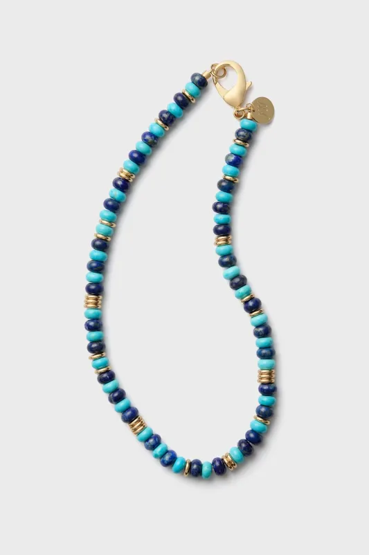 Lapis and Turquoise Beaded Necklace sold by Tuckernuck