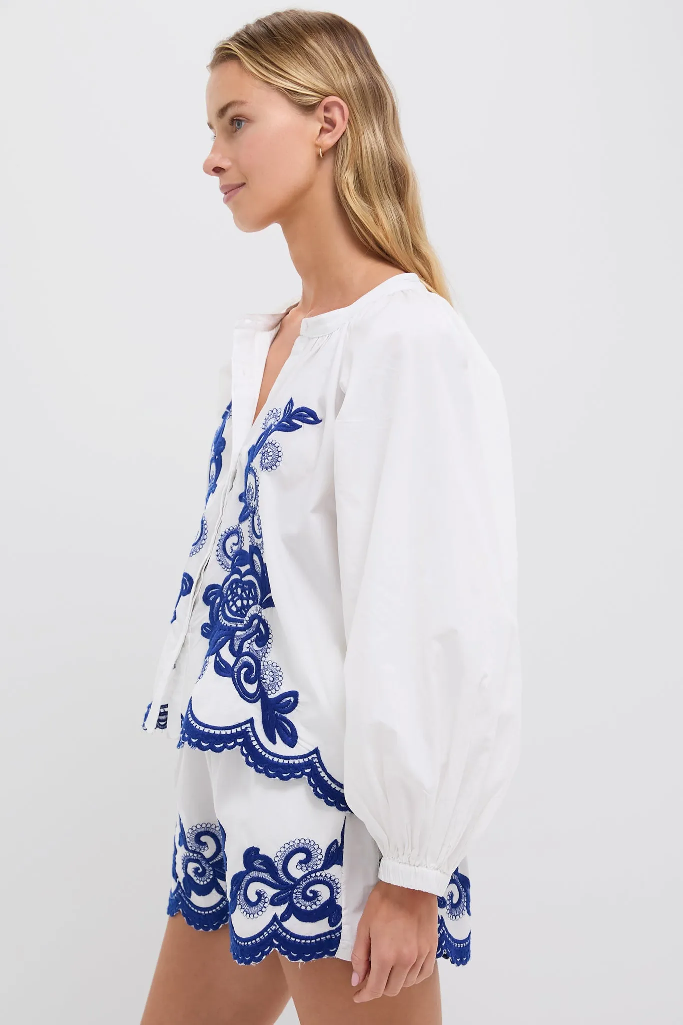 The Navy Detail Minka Shirt sold by Tuckernuck product image thumbnail 3