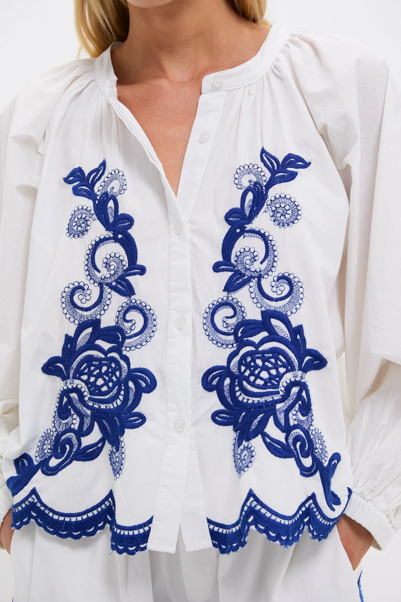 The Navy Detail Minka Shirt sold by Tuckernuck product image thumbnail 5