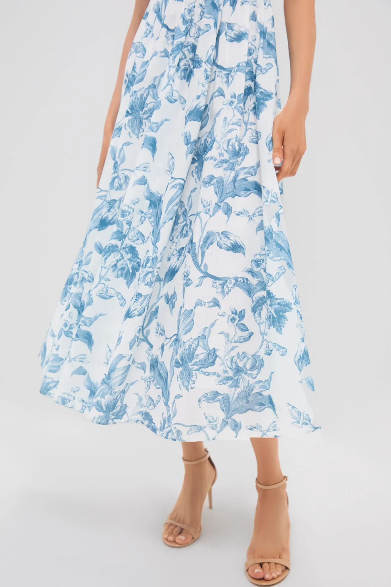 Dusty Blue Floral Maizie Maxi Dress sold by Tuckernuck product image thumbnail 5