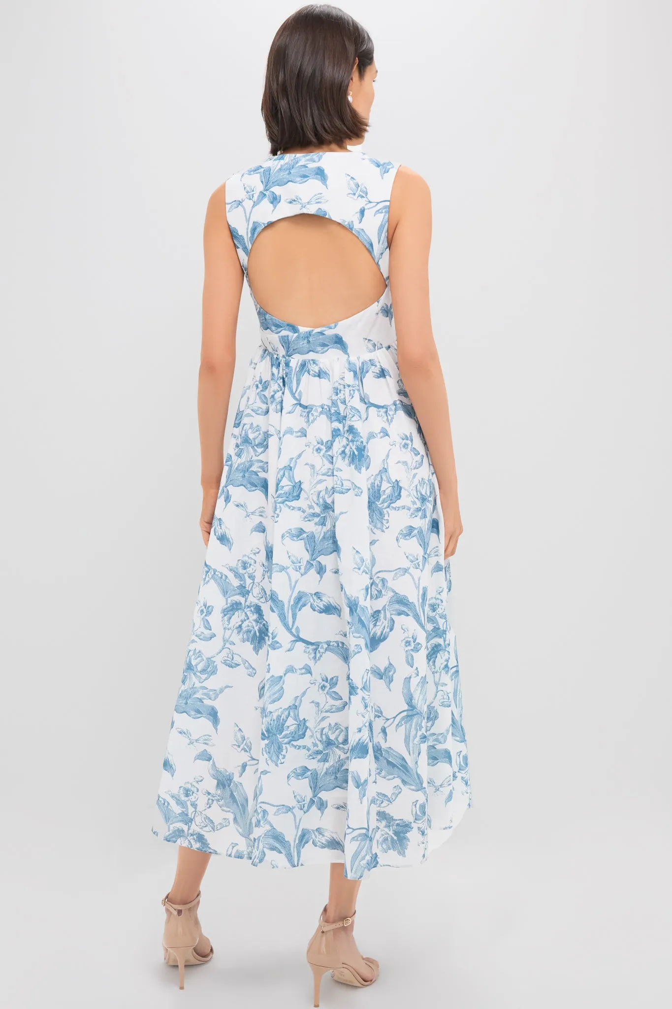 Dusty Blue Floral Maizie Maxi Dress sold by Tuckernuck product image thumbnail 4