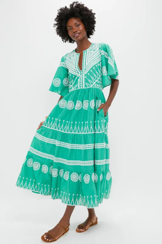 Soleil Sage Flirty V-Neck Maxi Dress sold by Tuckernuck