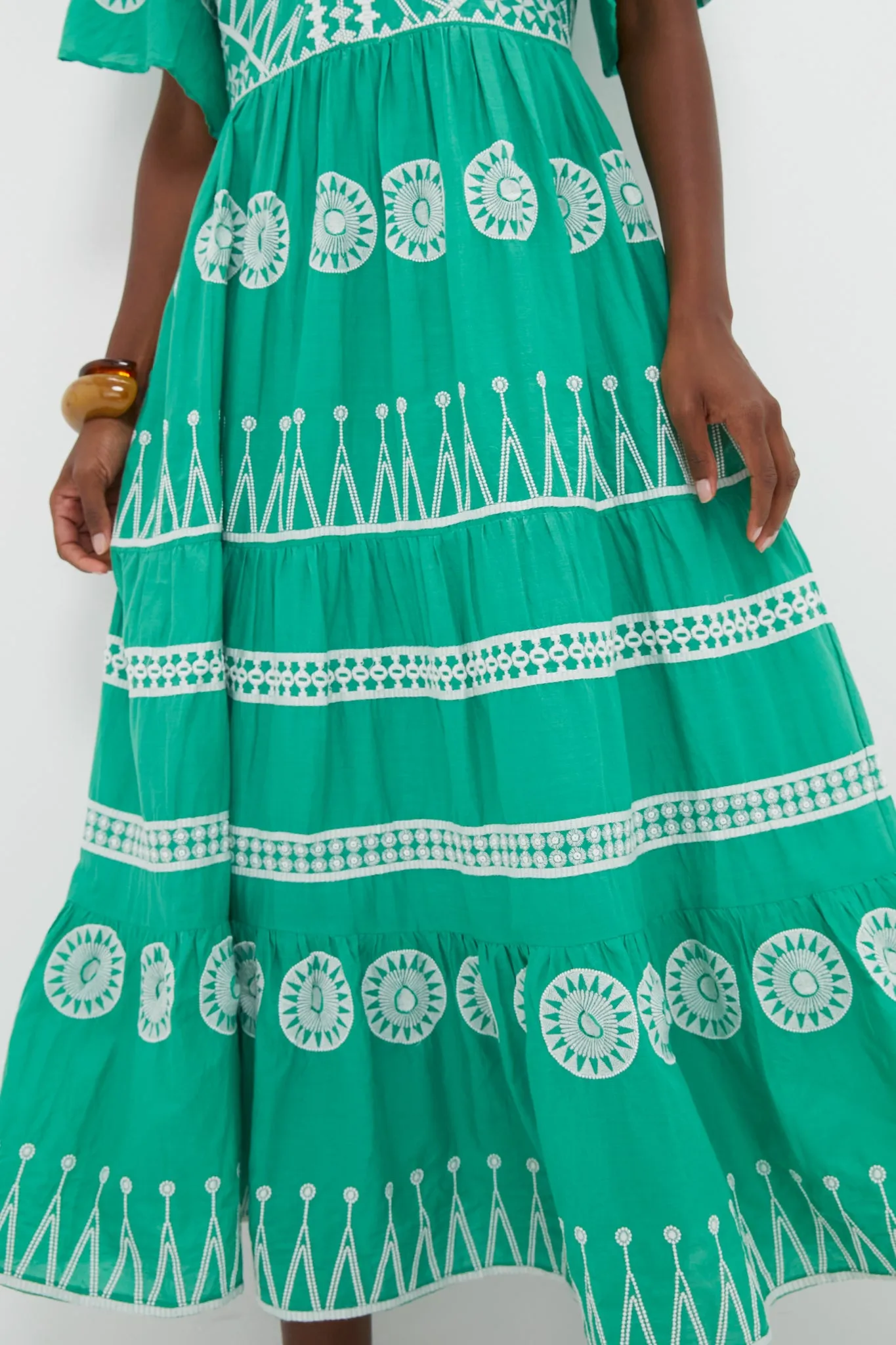 Soleil Sage Flirty V-Neck Maxi Dress sold by Tuckernuck product image thumbnail 5