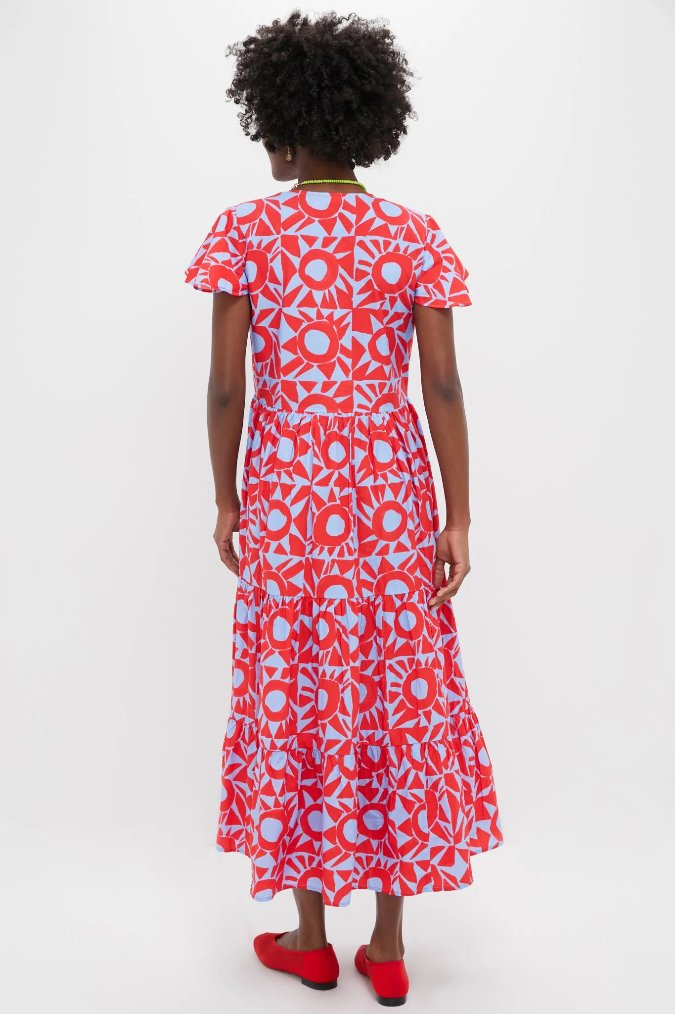 Eclipse Red V-Neck Maxi Dress sold by Tuckernuck product image thumbnail 4