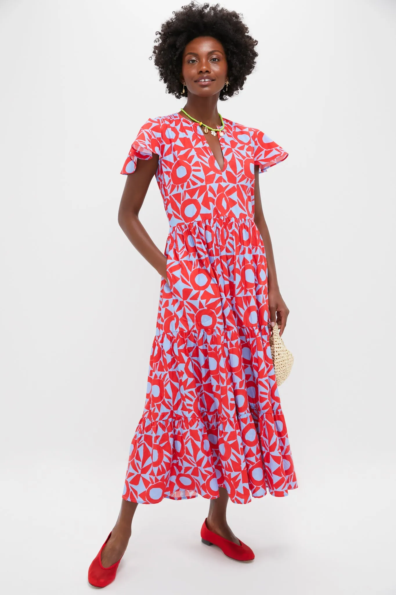 Eclipse Red V-Neck Maxi Dress sold by Tuckernuck product image thumbnail 2