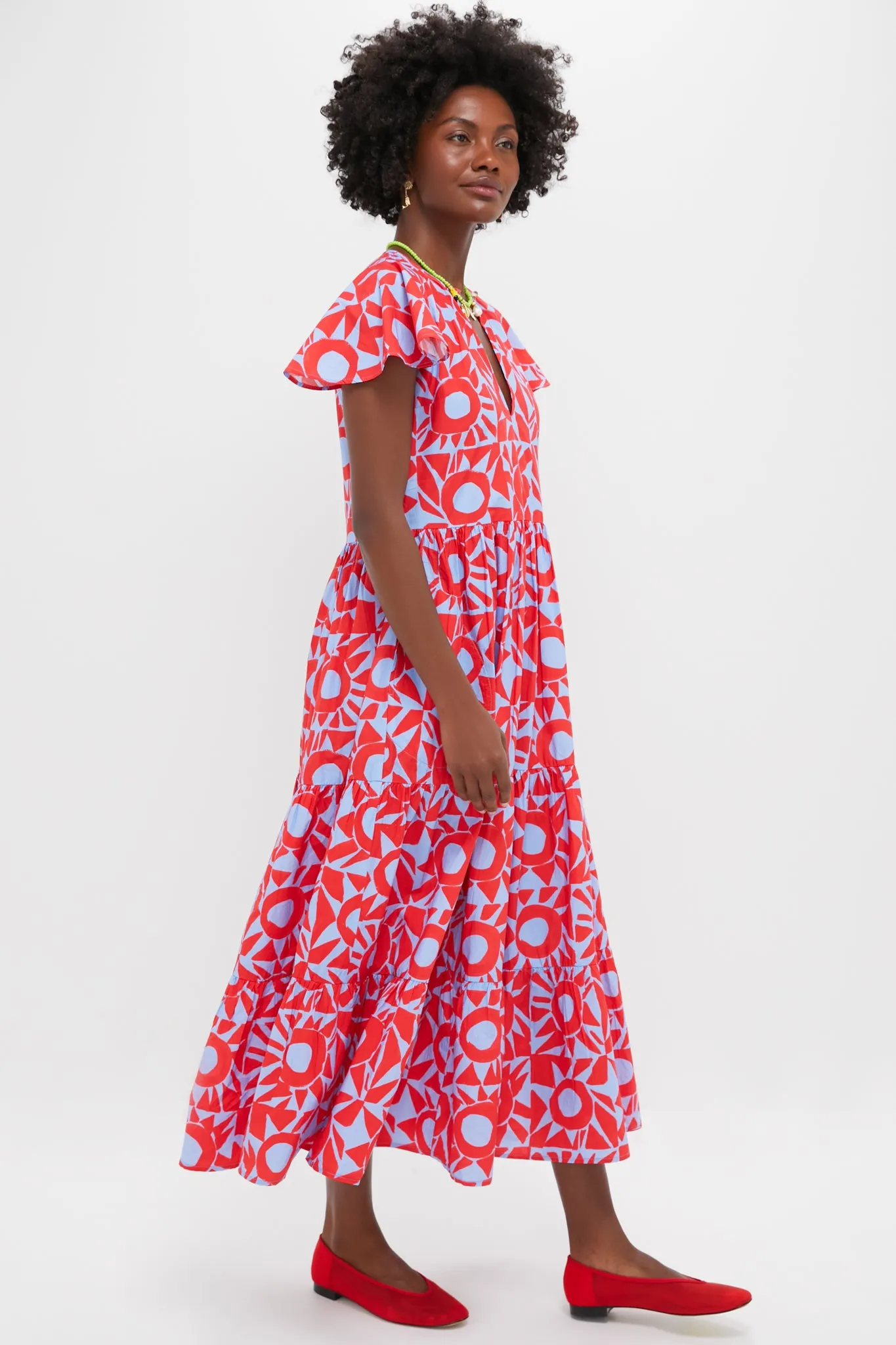 Eclipse Red V-Neck Maxi Dress sold by Tuckernuck product image thumbnail 3