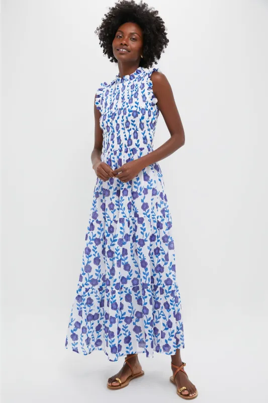 Toscana Blue Sleeveless Smocked Maxi Dress sold by Tuckernuck