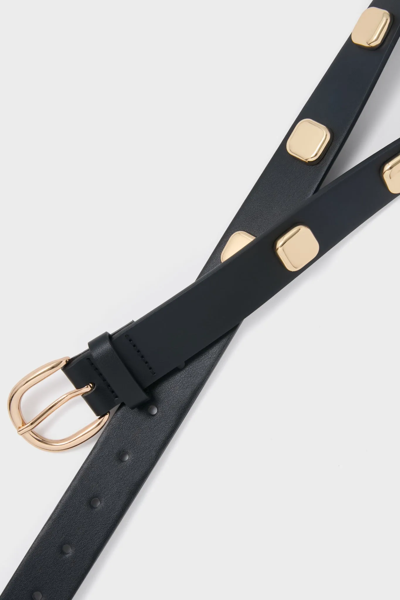 Black and Gold Flat Studded Belt sold by Tuckernuck product image thumbnail 4