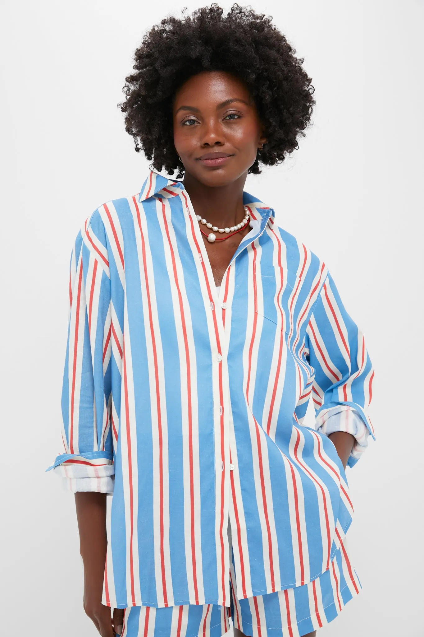 Americana Stripe Avril Button Down sold by Tuckernuck