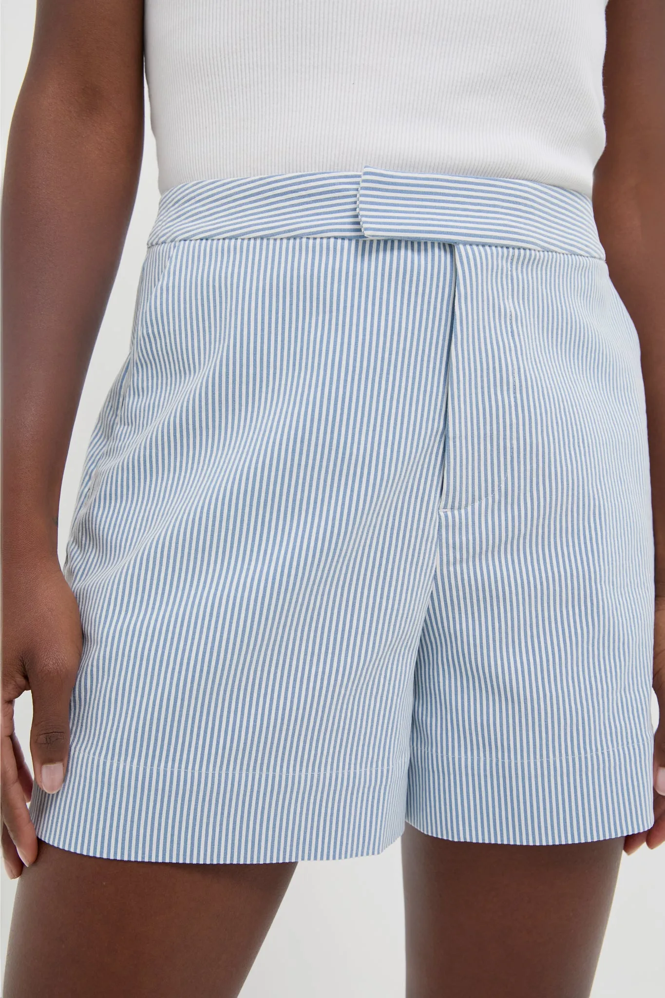 Light Blue Seersucker Ruth Short sold by Tuckernuck product image thumbnail 5