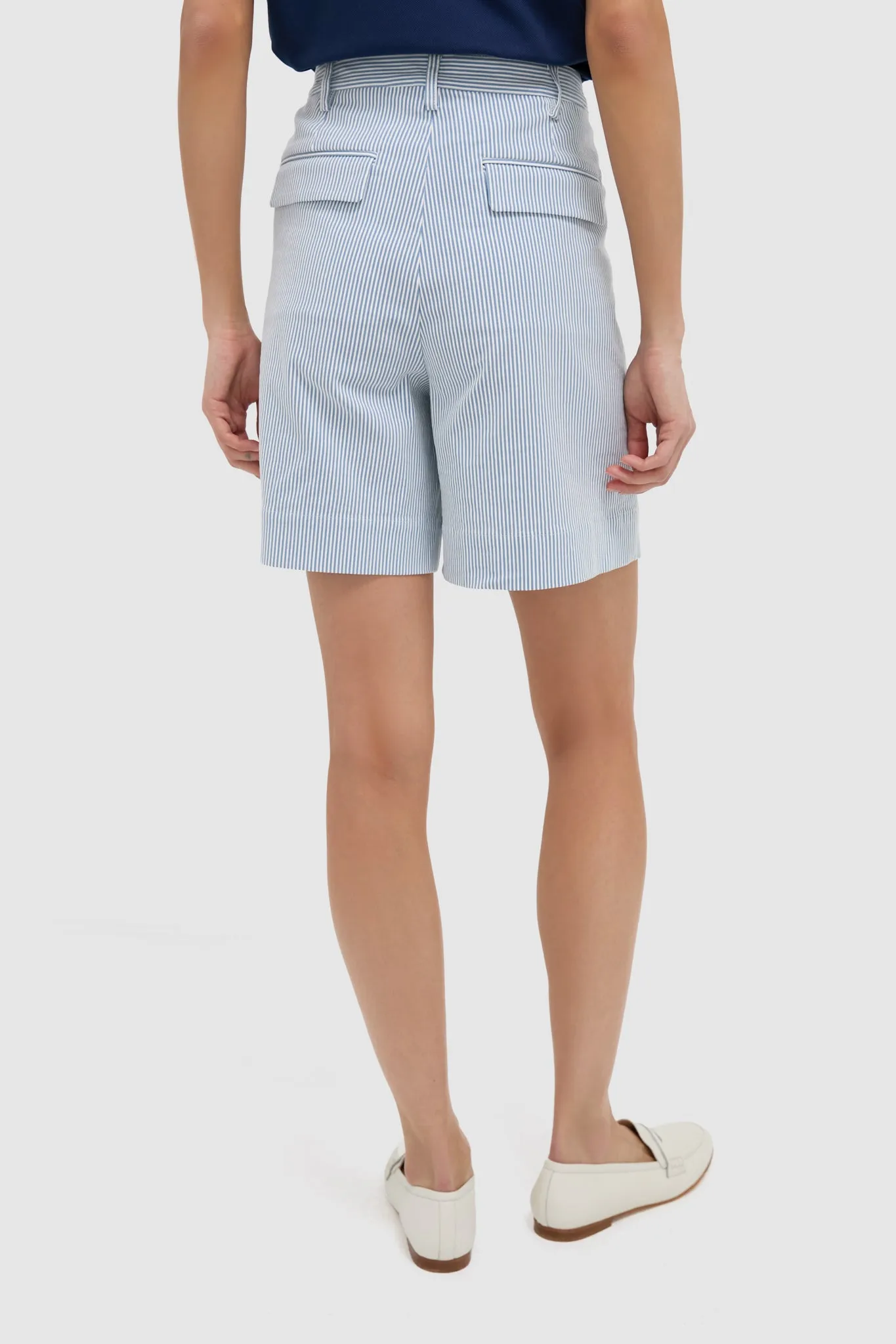 Blue Stretched Stripe Bedford Cord Felix Short sold by Tuckernuck product image thumbnail 4