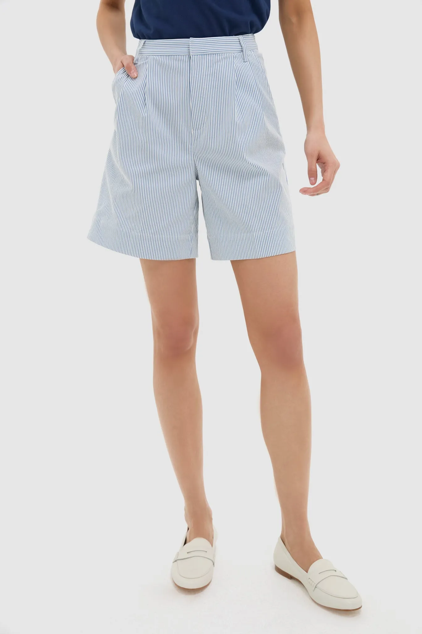 Blue Stretched Stripe Bedford Cord Felix Short sold by Tuckernuck product image thumbnail 2