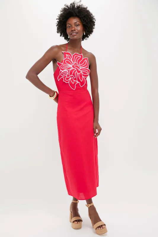 Poppy Red Florian Maxi Dress sold by Tuckernuck