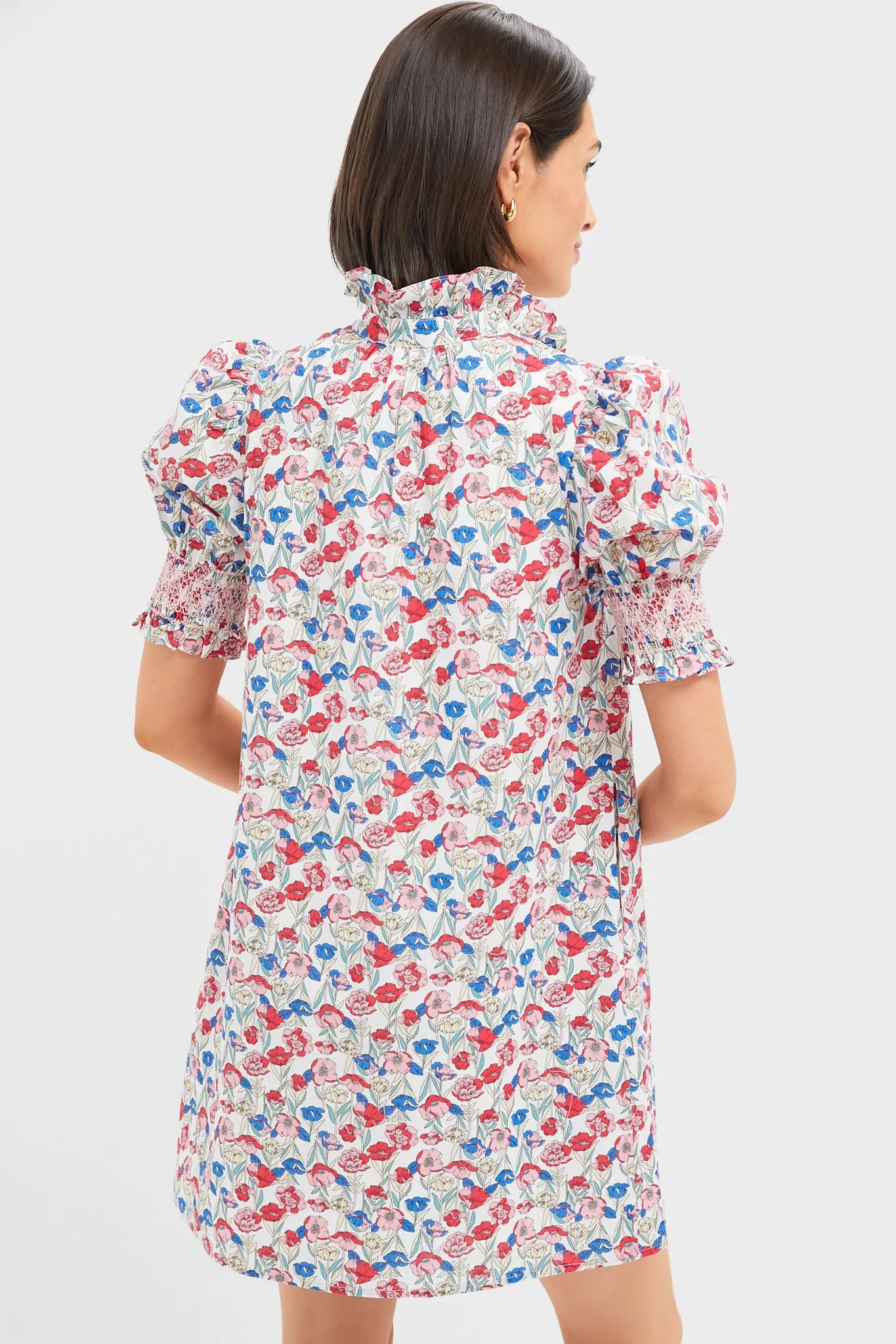 Red & Blue Clover Floral Mini Lou Lou Dress sold by Tuckernuck product image thumbnail 5