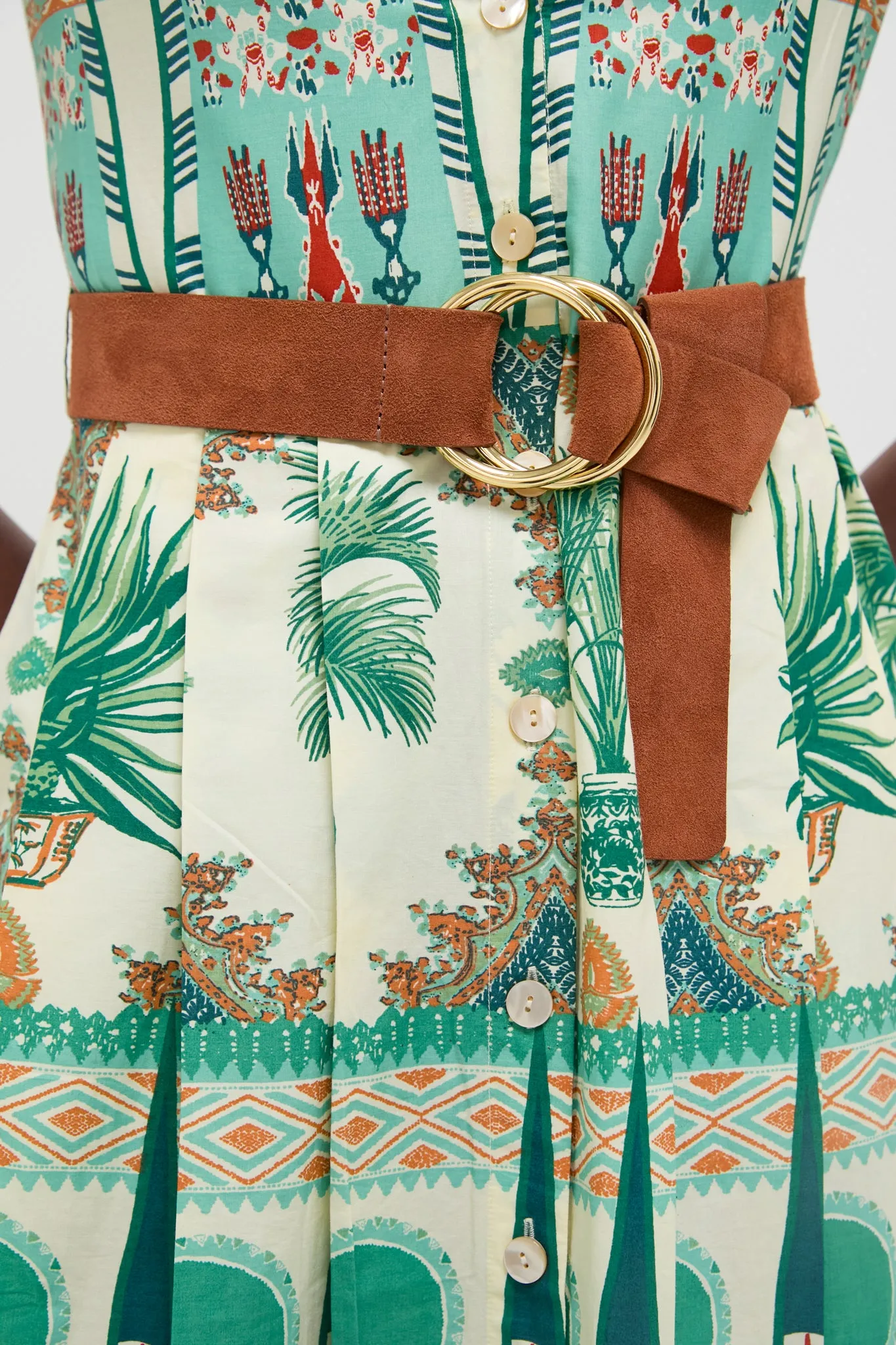 Cognac and Gold Tumble Suede Belt sold by Tuckernuck product image thumbnail 2