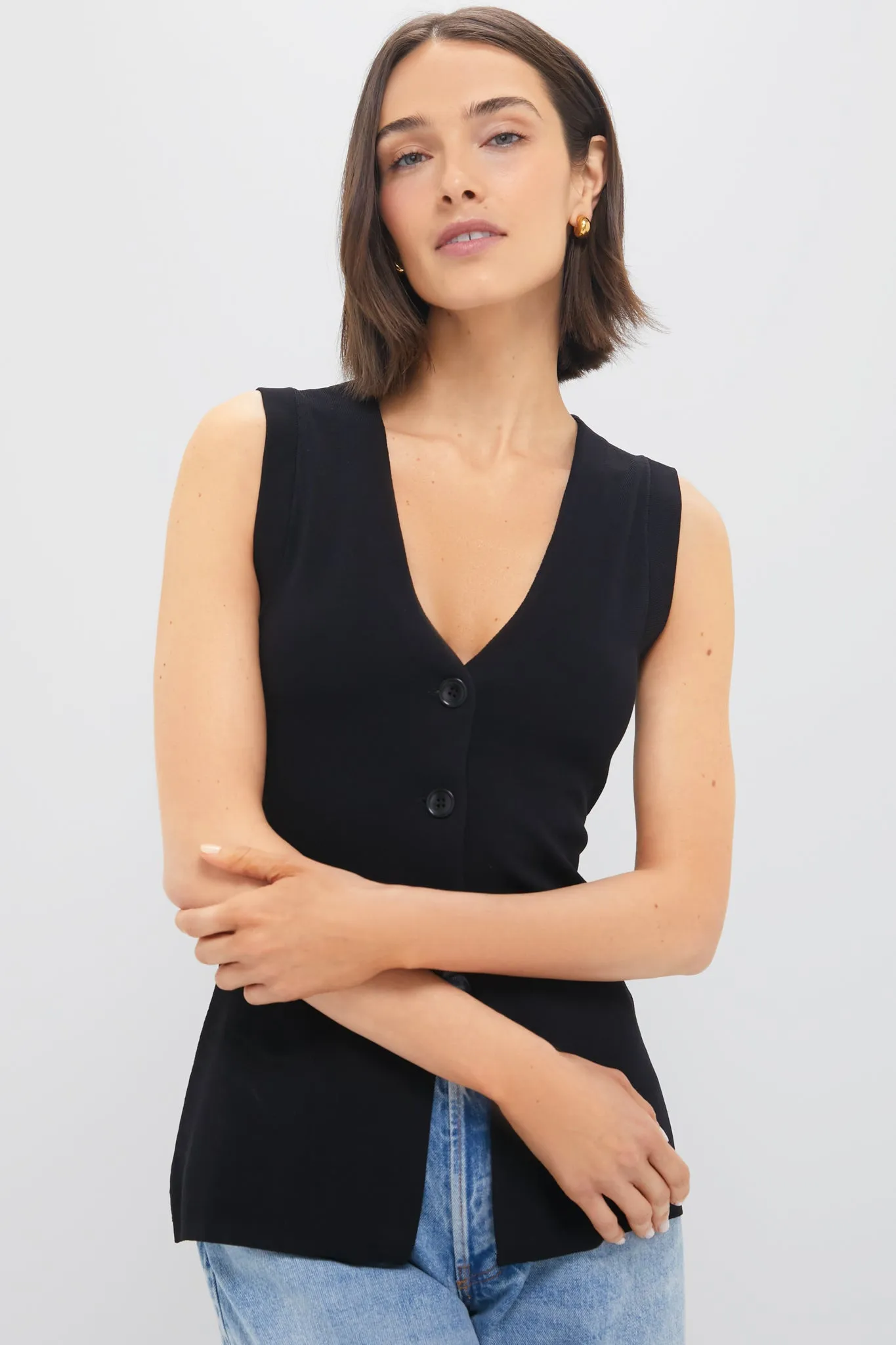 Black Marca Knit Top sold by Tuckernuck