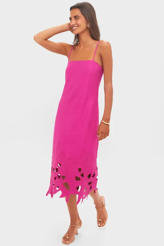 Fuchsia Linen Somerset Maxi Dress sold by Tuckernuck