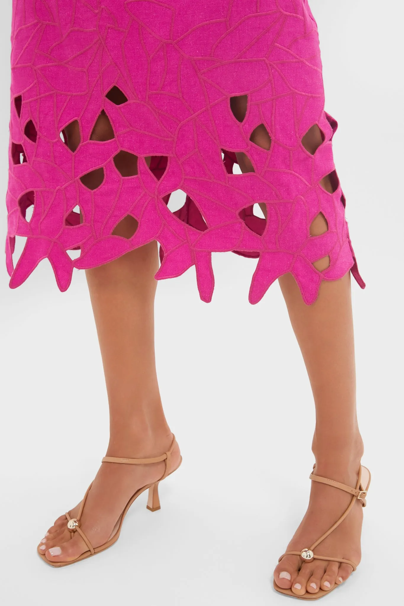 Fuchsia Linen Somerset Maxi Dress sold by Tuckernuck product image thumbnail 2