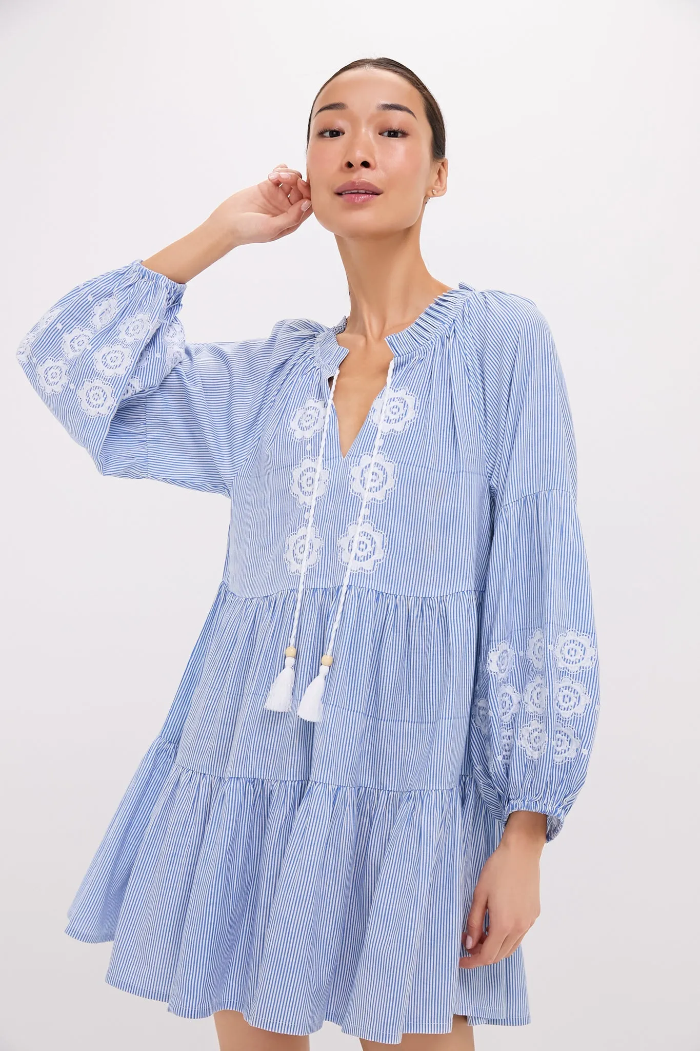 Embroidered Nautical Stripe Sea Breeze Coverup sold by Tuckernuck