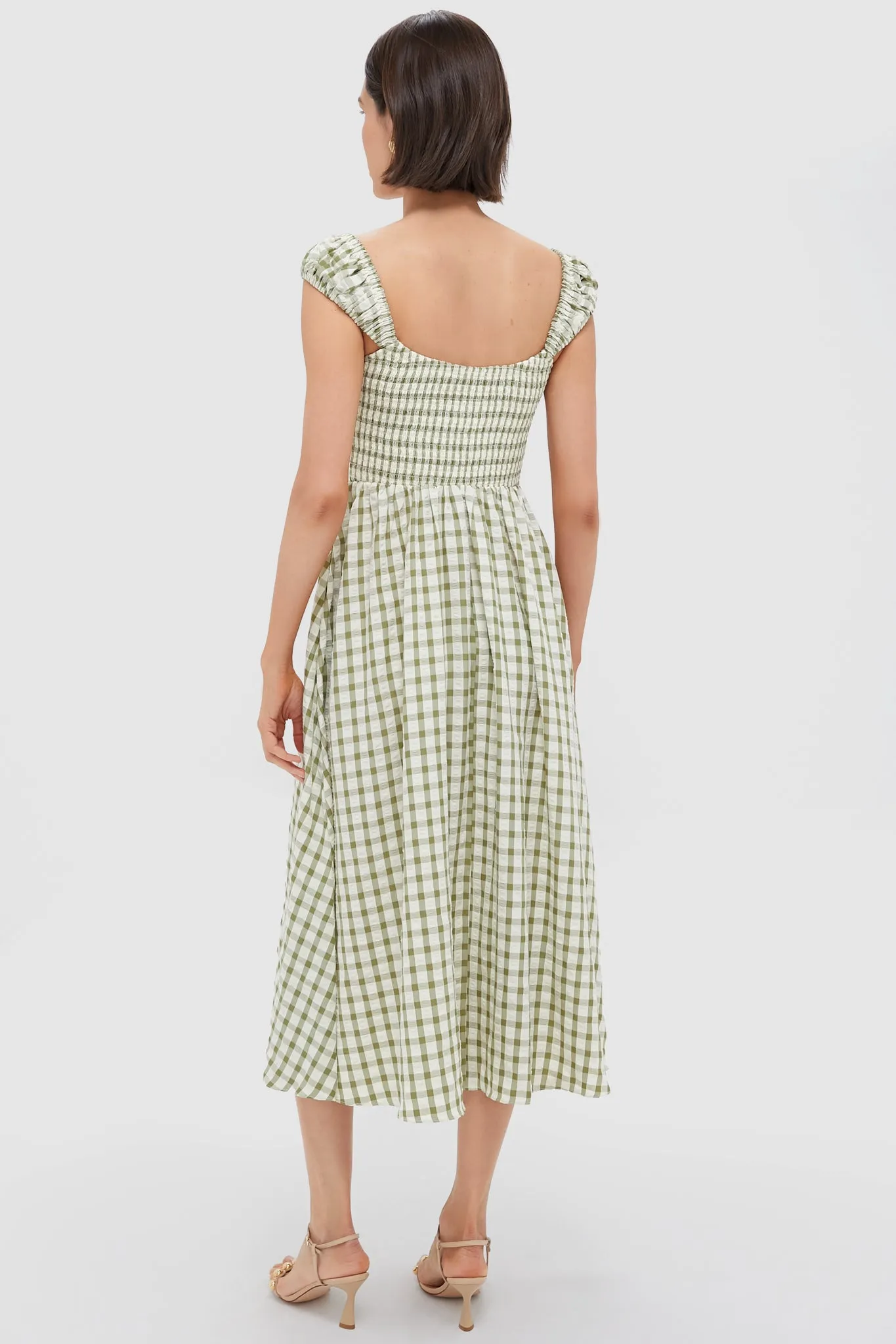 Sage Gingham Seersucker Amy Dress sold by Tuckernuck product image thumbnail 3