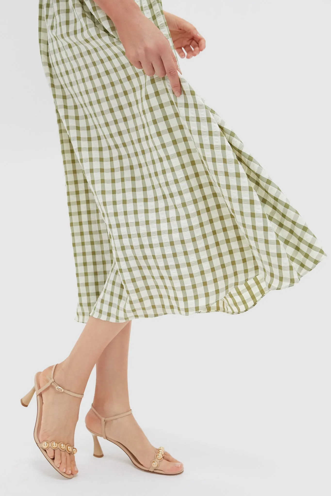 Sage Gingham Seersucker Amy Dress sold by Tuckernuck product image thumbnail 4