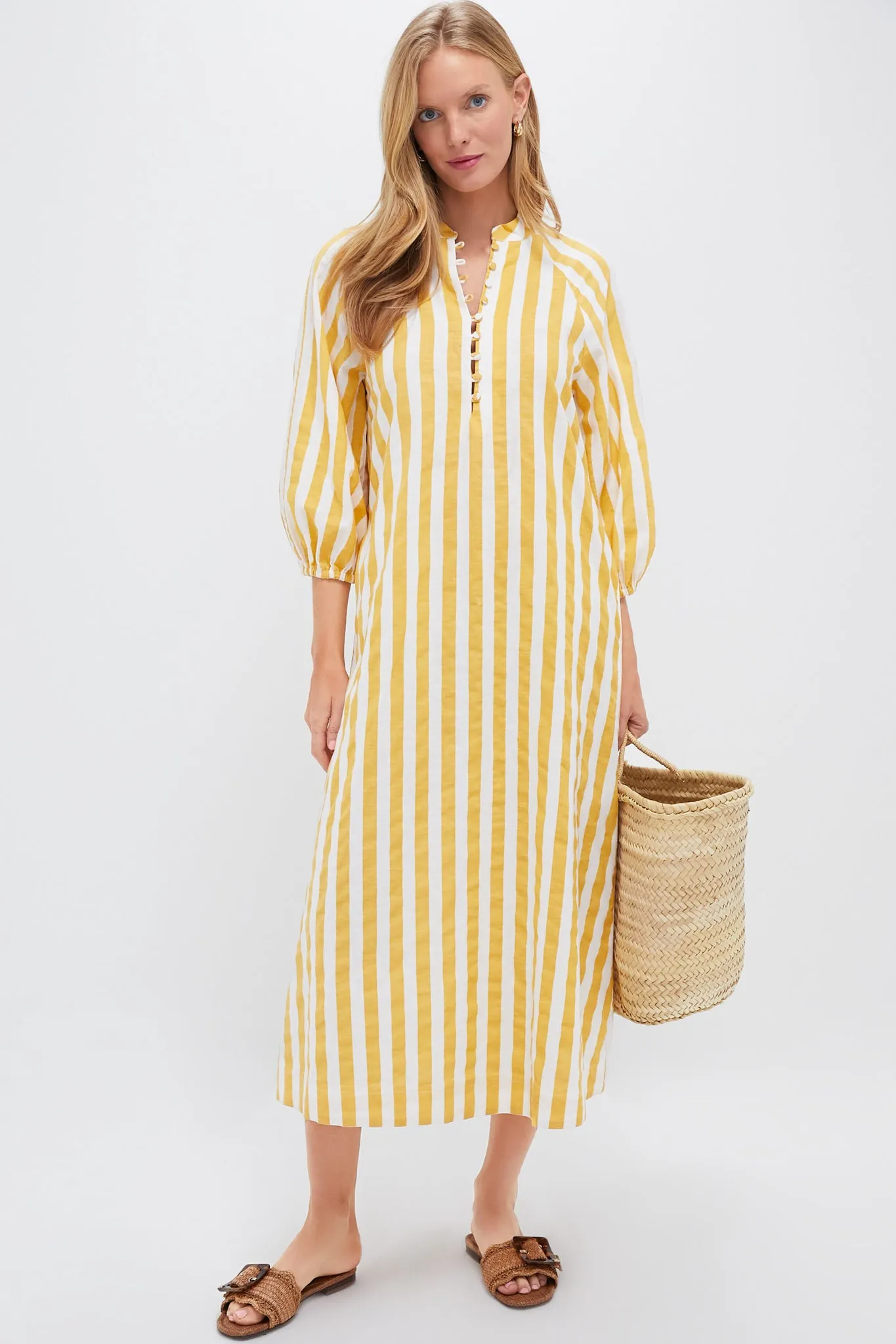 Marigold Stripe Maryse Caftan sold by Tuckernuck product image thumbnail 3