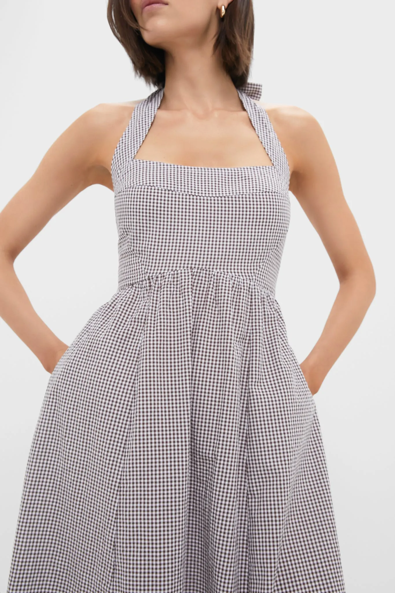 Chocolate Gingham Fleur Dress sold by Tuckernuck product image thumbnail 5