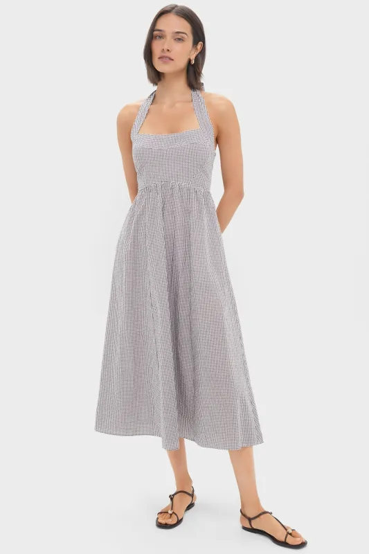 Chocolate Gingham Fleur Dress sold by Tuckernuck