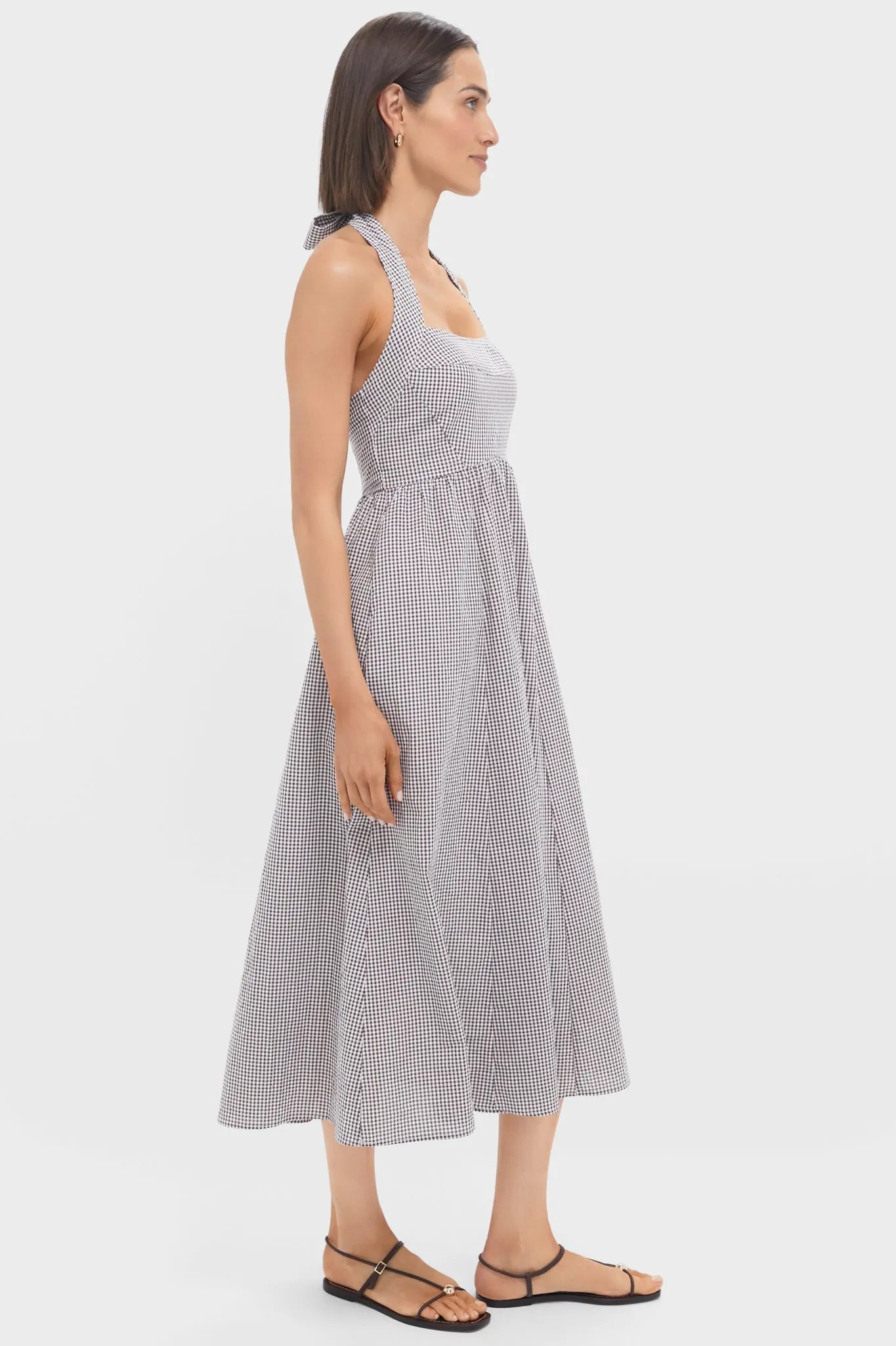 Chocolate Gingham Fleur Dress sold by Tuckernuck product image thumbnail 3