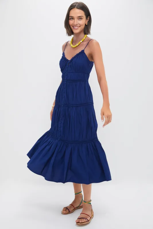 Blueberry Camden Cotton Poplin Tank Midi Dress sold by Tuckernuck