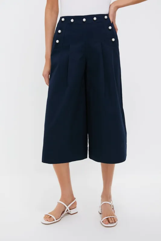 Navy Suzette Sportswear Flare Pants made by Sea New York
