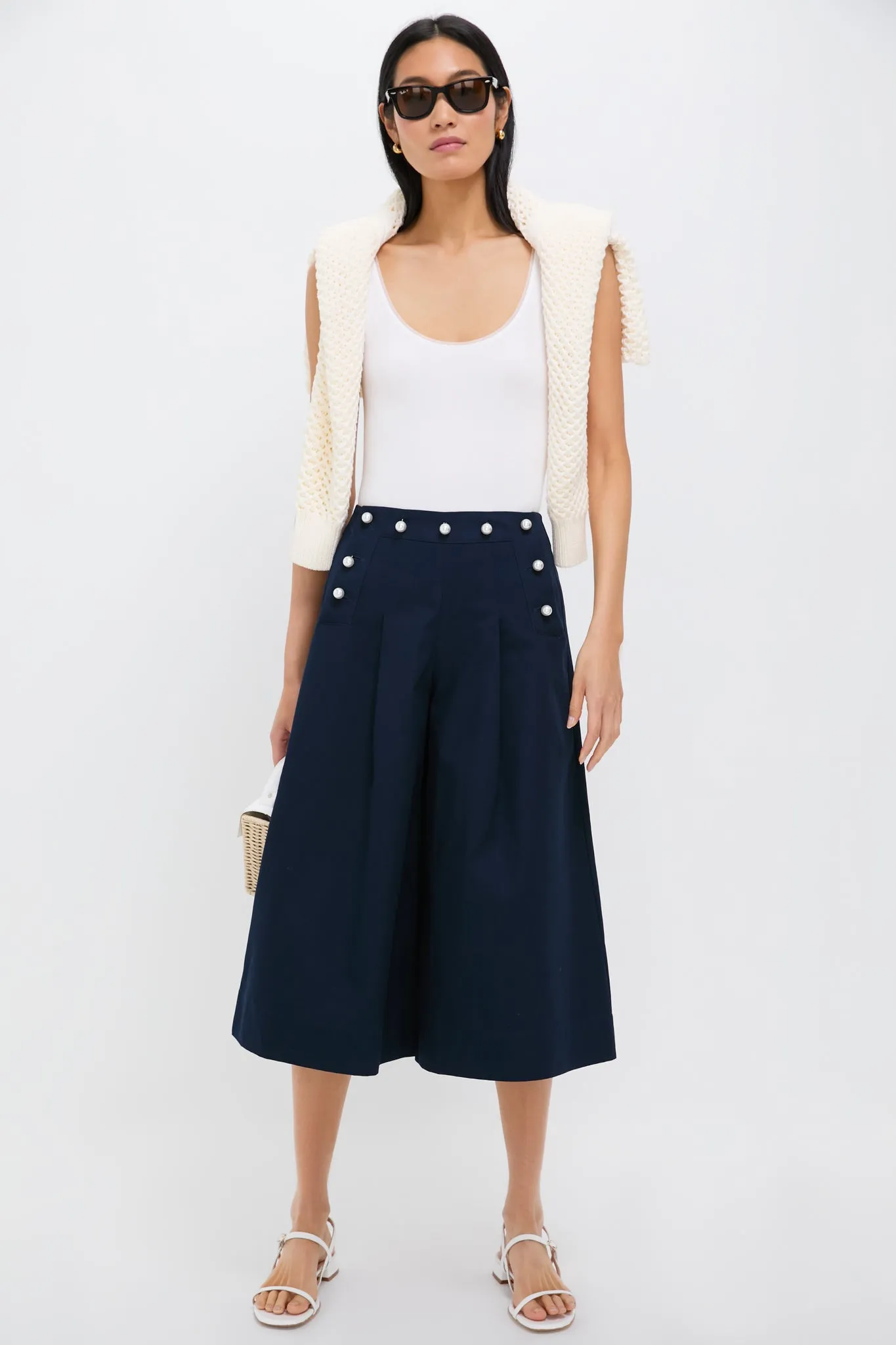 Navy Suzette Sportswear Flare Pants sold by Tuckernuck product image thumbnail 2