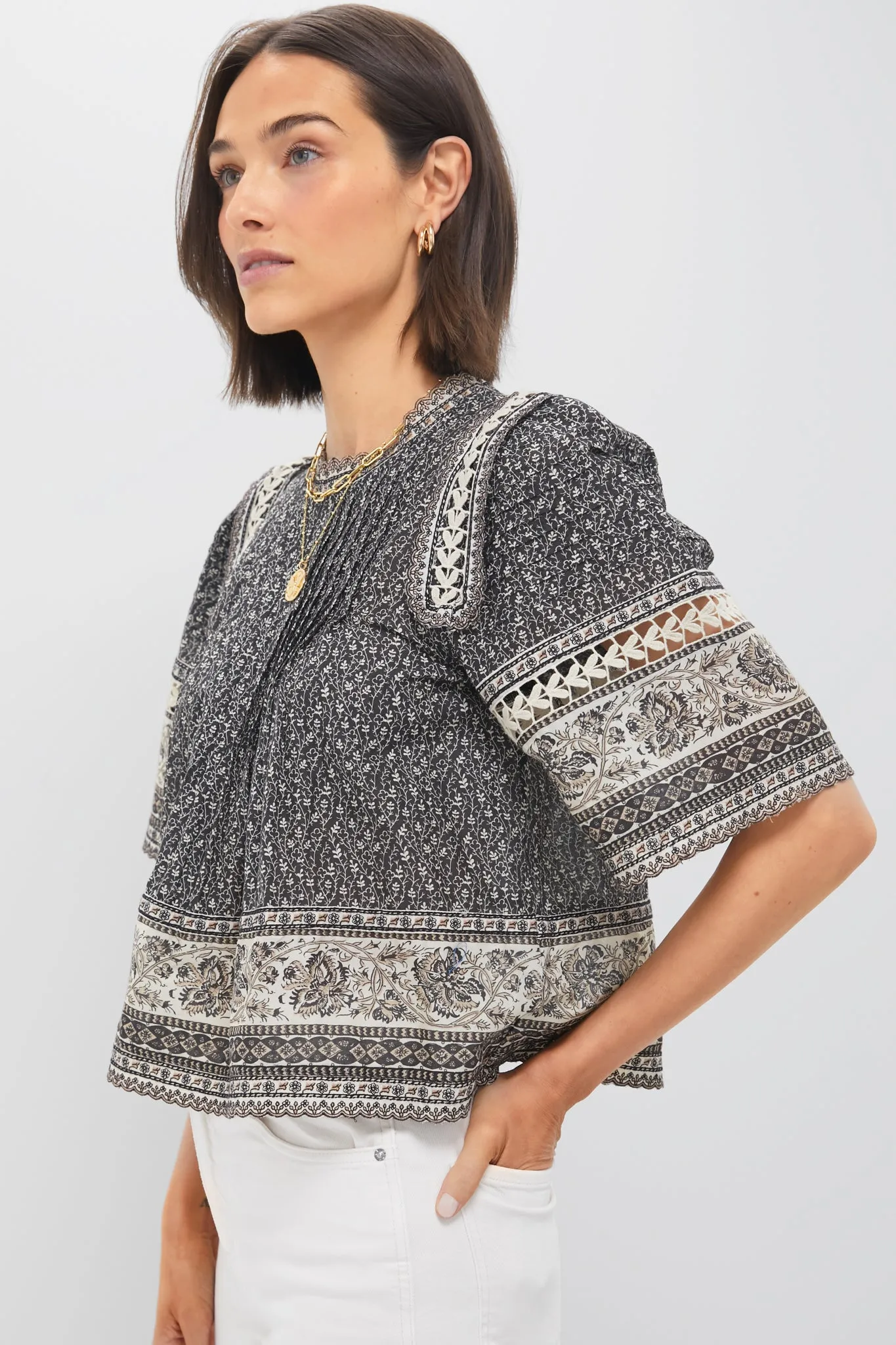 Multi Palma Print Short Sleeve Top sold by Tuckernuck product image thumbnail 3