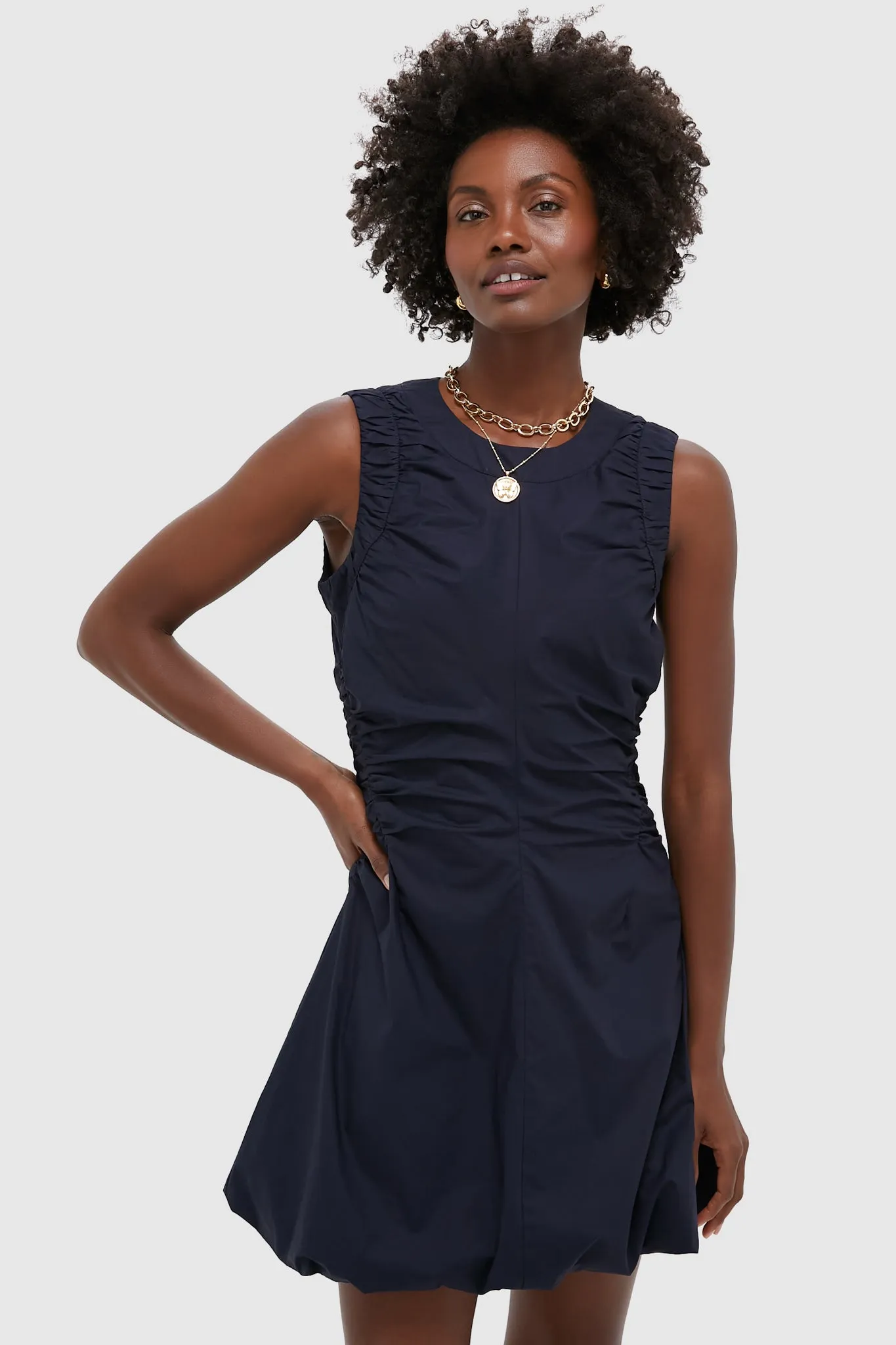 Navy Cotton Alisa Dress sold by Tuckernuck