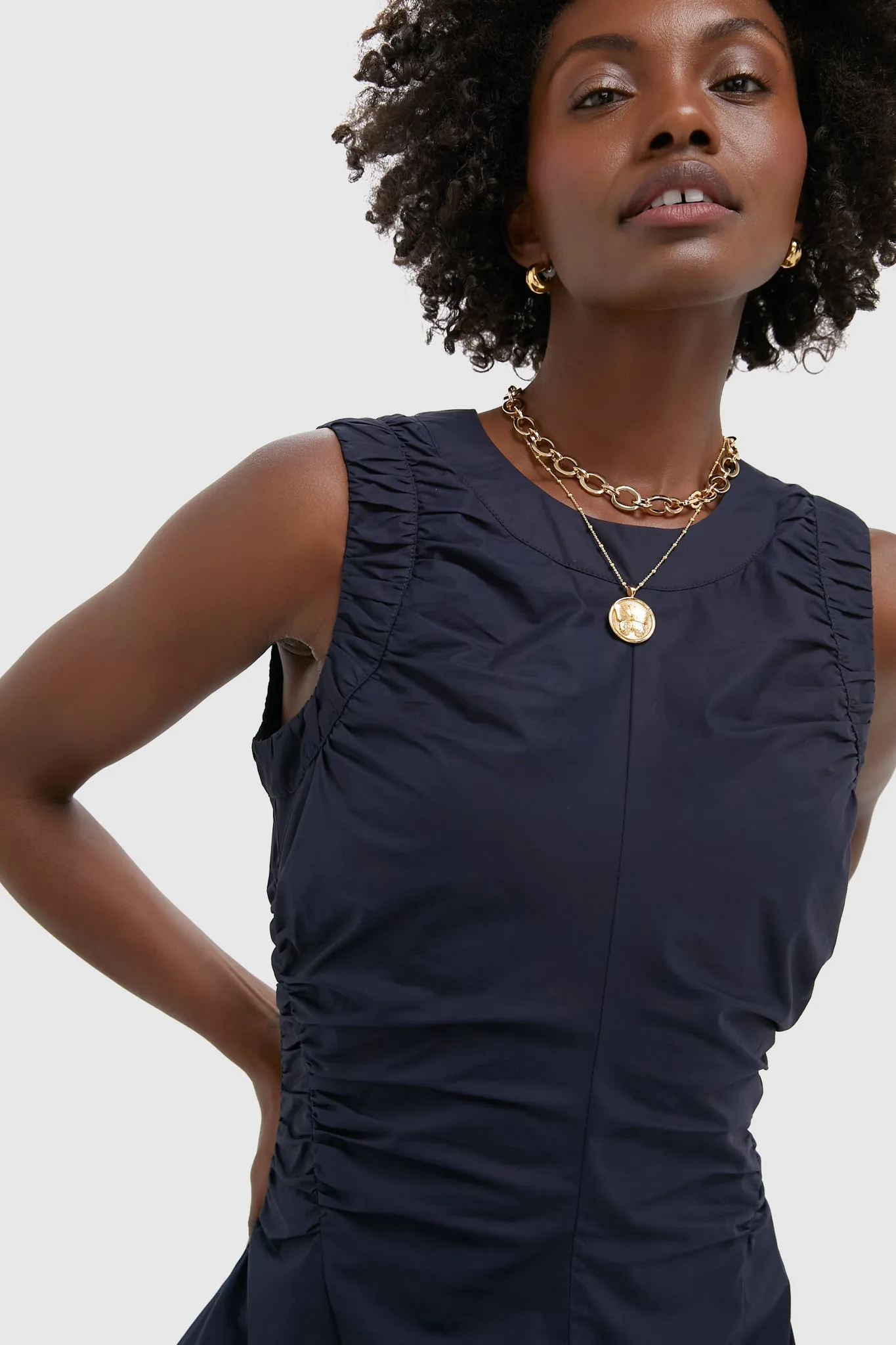 Navy Cotton Alisa Dress sold by Tuckernuck product image thumbnail 5