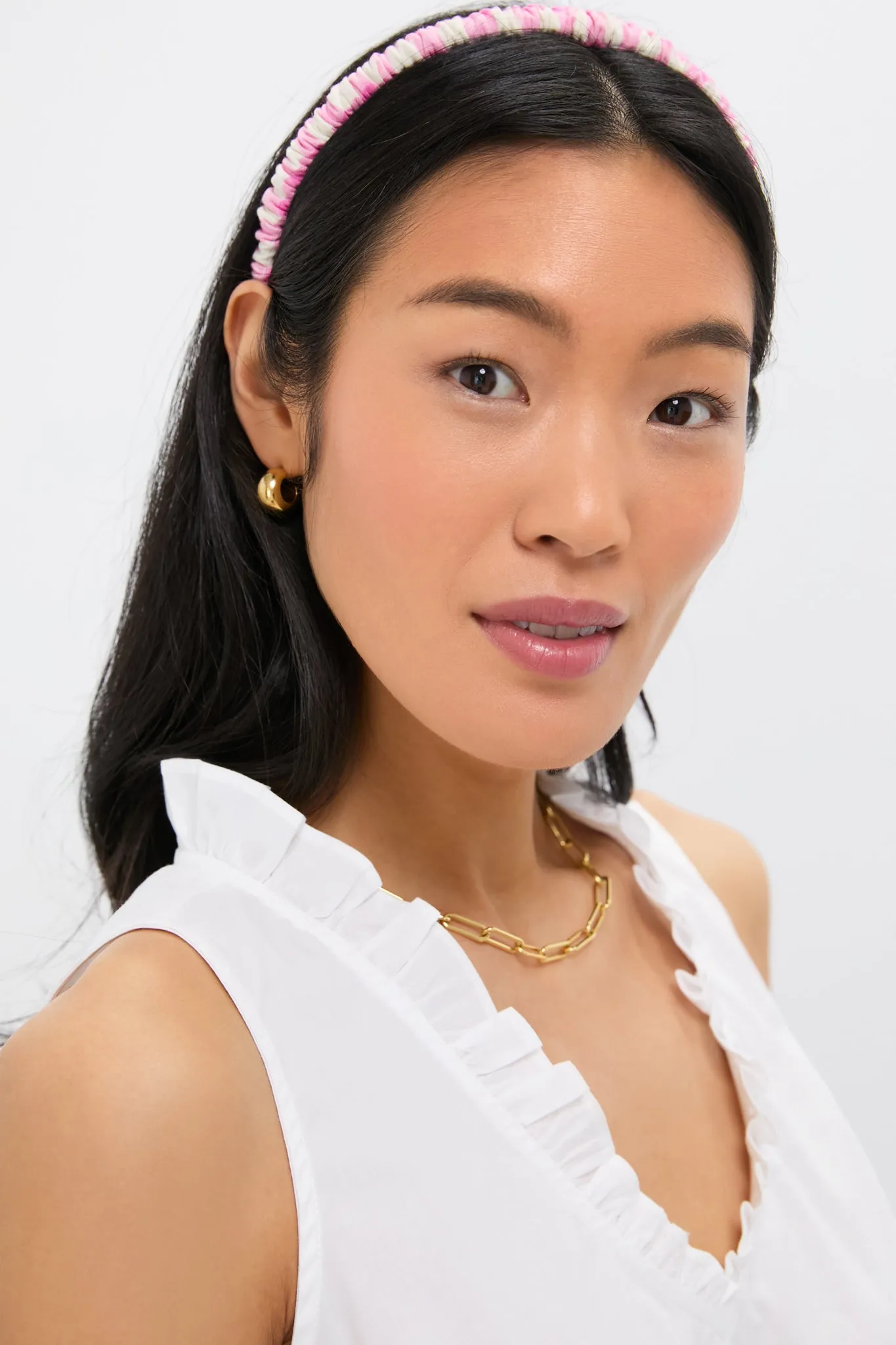 Pink Lemonade Jessie Checkered Headband sold by Tuckernuck product image thumbnail 2