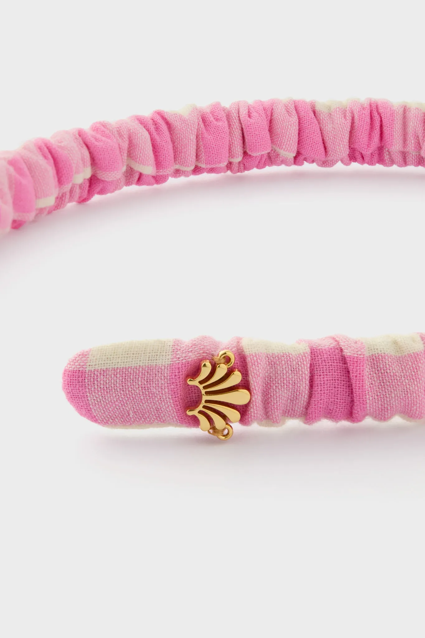 Pink Lemonade Jessie Checkered Headband sold by Tuckernuck product image thumbnail 4