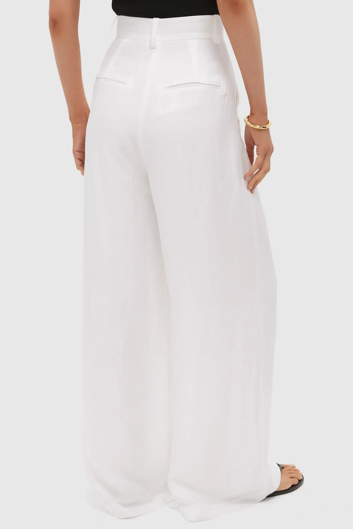 Ivory Linen Blend Lou Trouser sold by Tuckernuck product image thumbnail 4