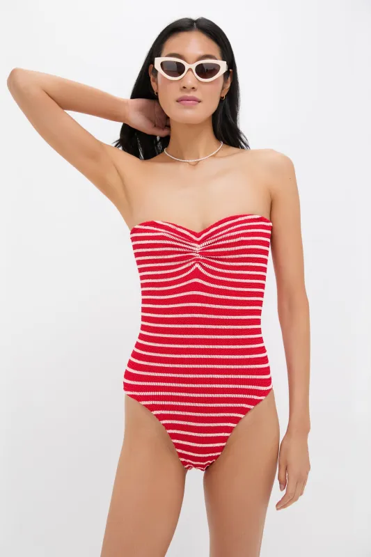 Red and White Striped Brooke One Piece sold by Tuckernuck